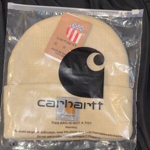 Carhartt Beige Knit Beanie